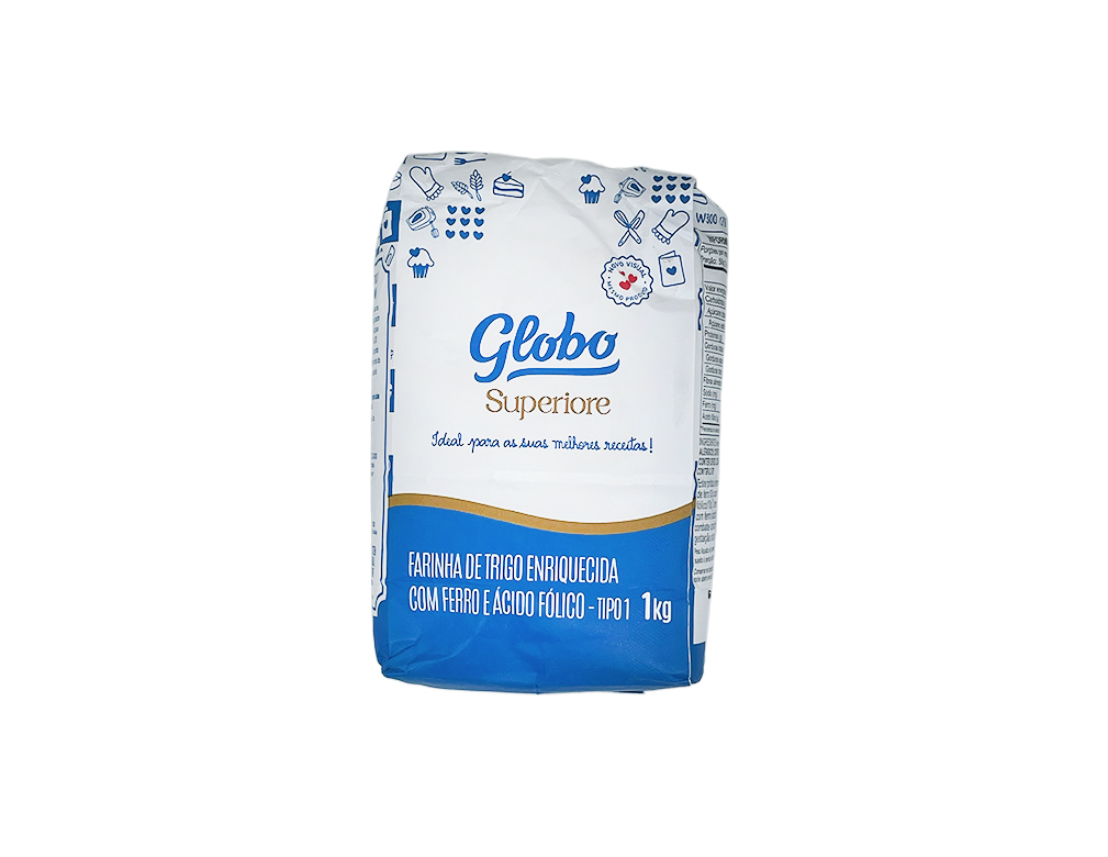 FARINHA DE TRIGO SUPERIORE W300 TIPO 1 GLOBO 1 KG (FDO 10 KG)